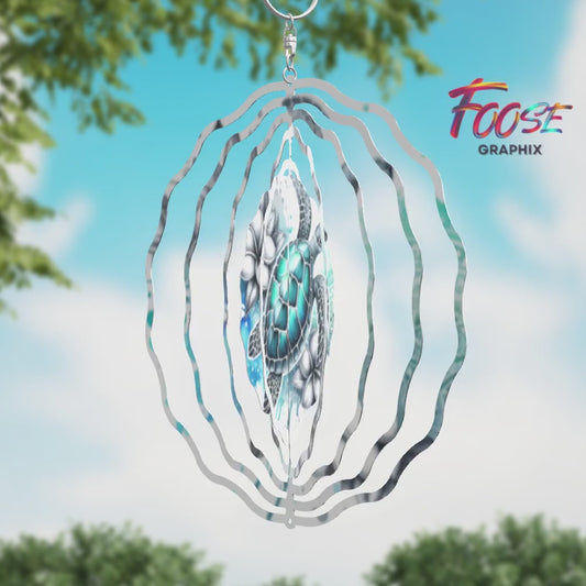 8 Inch Swimming Turtle Wind Spinner